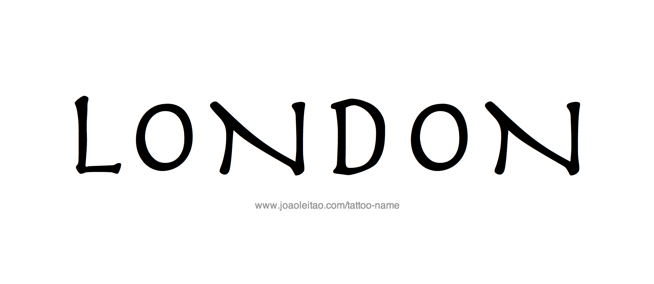 London Name Tattoo Designs